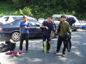 芦安の駐車場に到着